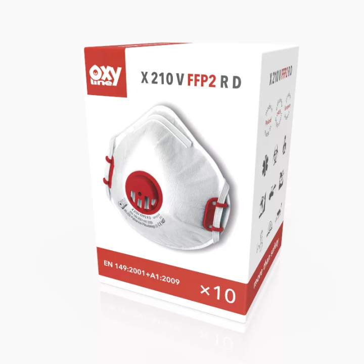 Μάσκα Σωματιδίων FFP2 R D με Βαλβίδα Oxyline X 210 V