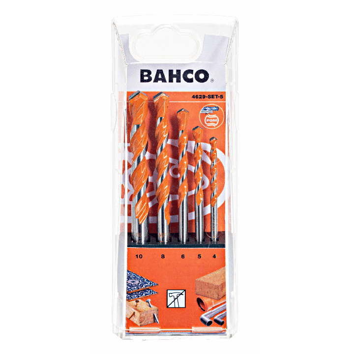 Τρυπάνι μετάλλου καρβιδίου 5 τεμ. 4629-SET-5 BAHCO