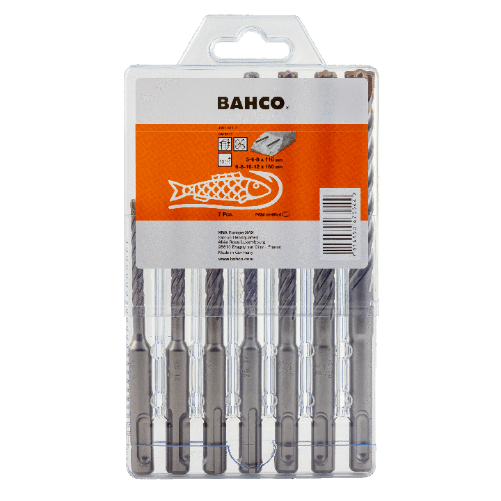 Τρυπάνι μπετόν 7 τεμ. 4651-SET-7 BAHCO