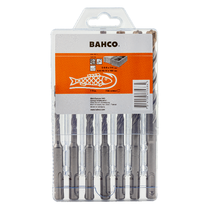 Τρυπάνι μπετόν 7 τεμ. 4652-SET-7 BAHCO
